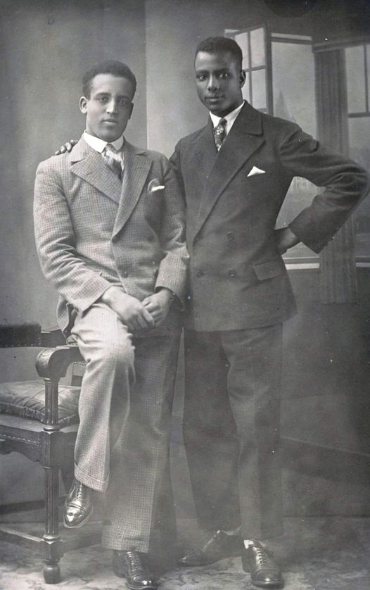 Hailu Desta and a fellow Jewish-Ethiopian Student in Belrin